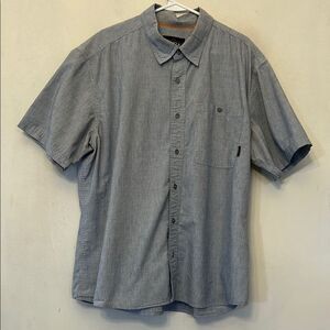 Orvis Men's Gray Blue Short Sleeve Outdoorsman collared shirt Size XL
EUC